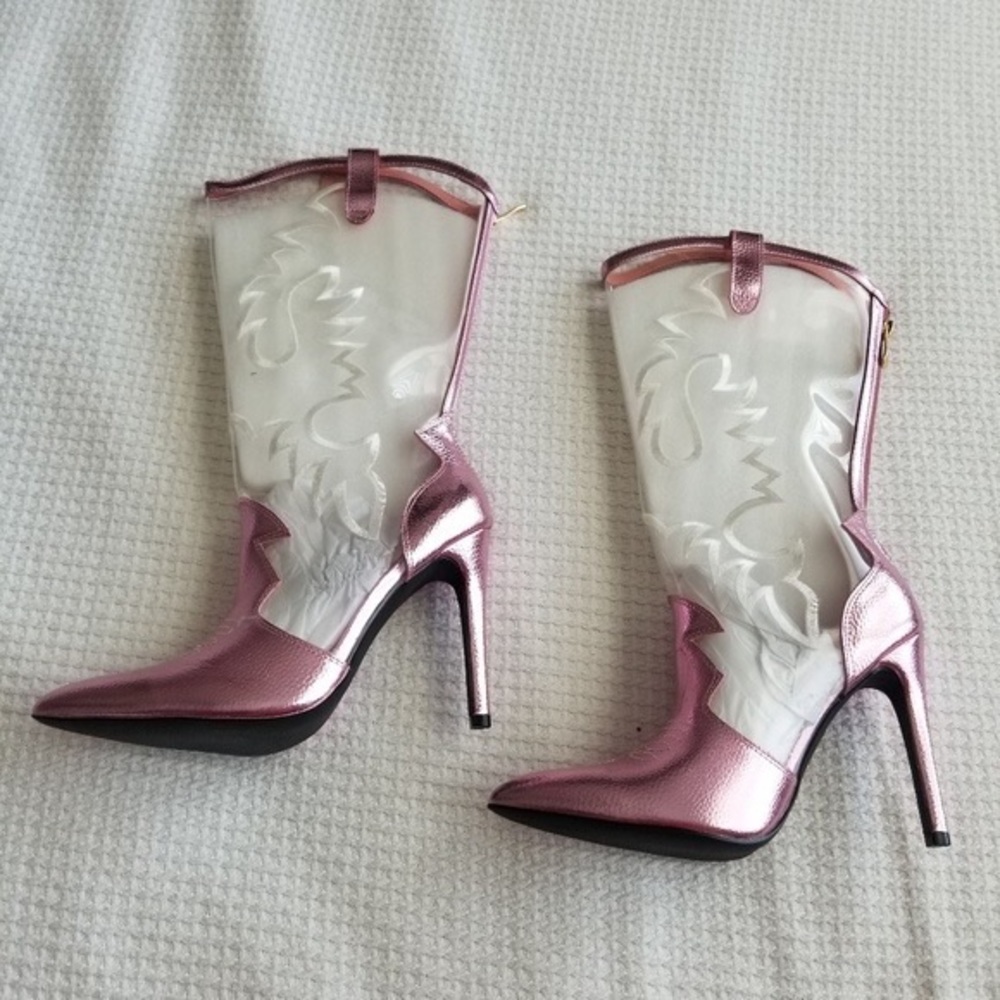 Metallic Pink Cowgirl Boots